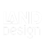 Hvit logo for Land Design